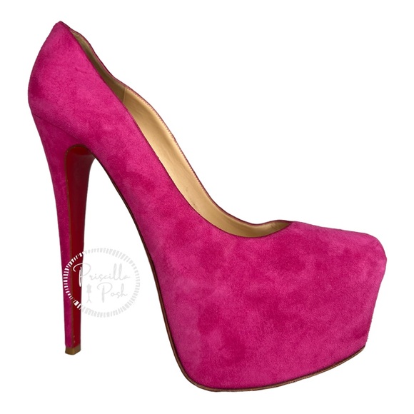 Christian Louboutin Daffodile 160mm Pumps Hot Pink Fuschia Heels Platform - Picture 15 of 16